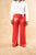 Tis the Season Leather Flare Pants (Red)