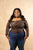 Sleigh with Me Shoulder Bodysuit (Black/Brown Curve)