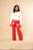 Tis the Season Leather Flare Pants (Red)