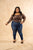 Sleigh with Me Shoulder Bodysuit (Black/Brown Curve)