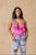 Love Me Lady Satin Bodysuit (Fuchsia)